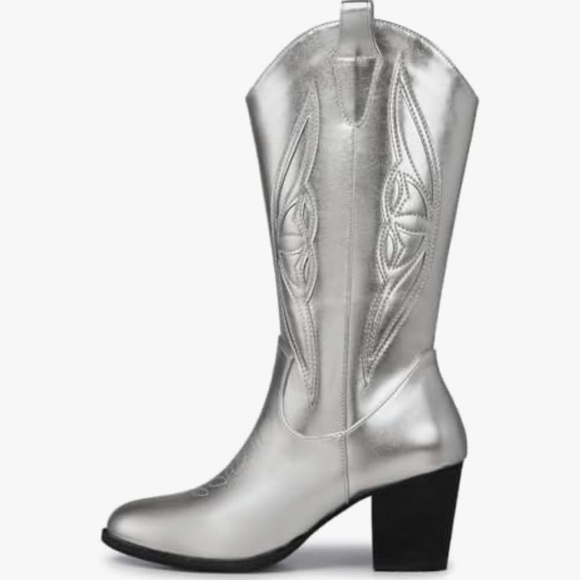 Silver Cowgirl Boots Size 10 - Picture 8 of 10